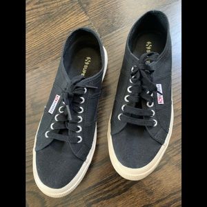 Superga Black Canvas Sneakers